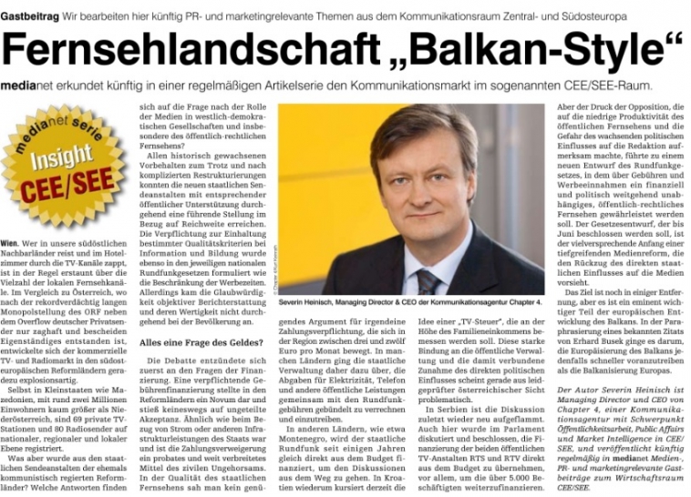 Stories from CEE/SEE: TV in the Balkans Stories from CEE/SEE: TV in the Balkans