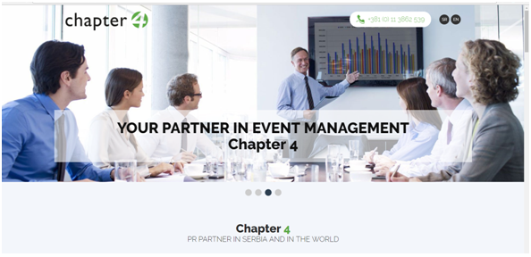 THE CHAPTER 4 EVENTS – INNOVATIVE PLATFORM FOR EVENT ORGANIZATION THE CHAPTER 4 EVENTS – INNOVATIVE PLATFORM FOR EVENT ORGANIZATION